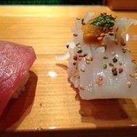 天寿し 京町店 - 本鮪赤身とイカ