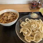 手打ちうどん さわいち - 豚ネギ ごぼう麺とあい盛り