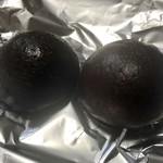 菜の花菓子舗 - アルミホイルに包んで、オーブンで2分温めました〜