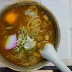 カレーむぎ+たまご