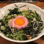 魚介系まぜそば専門店 魚がしそば - ねぎとろそば（大盛）880円