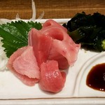 東京串焼倶楽部 - 本マグロの切り落とし：509円+税