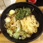 ふじ - かき揚げ玉ねぎと春菊のせ蕎麦 by 研磨王