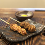 Sumibiyakitori Satori - もも、月見つくね