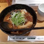 お食事ちゅうぼう - チャーシュー麺・赤味噌。