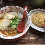 Ramen Oukoku Yumekichi - 大阪ラーメン　半チャーハンセット