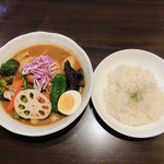 Nishi Tonden Doori Supu Kare Hompo - 鳥野菜カレー 1500円 
                        濃厚コク旨スープ 辛さ4ライス並盛
                        クーポンでブロッコリー追加