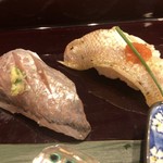 ひょうたん寿司 - アジ・ノドグロの炙り