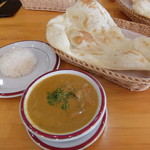 インド料理レストラン サンディア - マトンカレー、ナン、インドライス