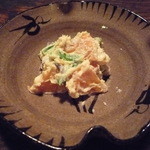 旅館阿久根 - 柿・ほうれん草・生椎茸の白和え（夕食）