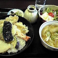 美々卯 本町店 - ミックス天丼セット