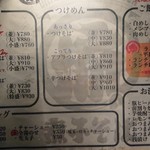 煮干そば 流。 - 店頭のメニュー