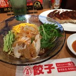 大阪王将 - H.31.4.27.昼 炎の棒々鶏冷麺餃子セット 920円税込