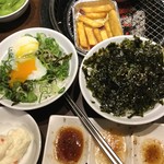 牛角 - カルビ専用ごはん、温玉ネギごはん