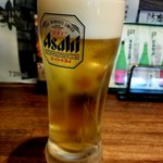 炭火 とり久 - ビール 495円