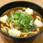 カレーうどん せんきち - 料理写真:黒カレーうどん（千吉特製麺・揚げ餅＋青葱）