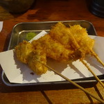Gakinchi - 海鮮串かつ3種盛り合わせ（キス・イカ・ベビーホタテ）