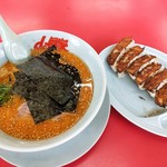 山岡家 - 特製味噌（味濃いめ），ギョーザ