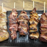 Sumibikushiyaki Raizu - もち豚の串焼き５本盛り合わせ