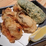 蕎麦・酒・小料理 壱 - 牡蠣の天ぷら