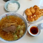 大門　南類家店 - 料理写真:大門 南類家店＠八戸　焼きぎょうざ1人前・ラーメン・小ライス