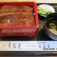 満寿家 - うな重特上（きも吸，お新香付，全景）