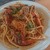繪麗 - 渡り蟹のトマトクリームソーススパゲッティ 1,200円(税込)大盛プラス200円(税込)