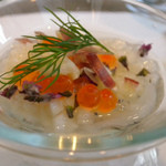 Ristorante SUOLO - 白魚と山芋です。紫蘇の香りがいいですね