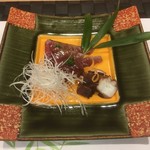 北新地 鮨 葵 - 鰹のタタキ、煮蛸