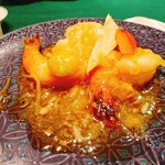Ishingou Tenshin Chashitsu - 尾付き海老の上海蟹味噌ソース