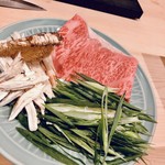 はらまさ - 和牛と松茸(^^)、九條ネギ