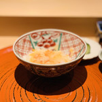 沼田 - TKG第２段階：白トリュフ入メレンゲのせ（混ぜた後）