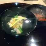 梶川 - 松茸、卵豆腐、アワビ
