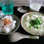 とうふの比嘉 - ゆし豆腐定食（小）３５０円