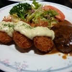 キッチン　まつ本 - エビクリームフライ＆ミニハンバーグランチ