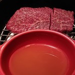 燻製キッチン - 黒毛和牛モモ肉の瞬間燻製　Before