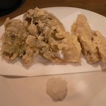 季節料理 風流 - 舞茸・若竹天ぷら盛り合わせ