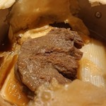 さ行 - お肉のパイ包み焼をあけたところ