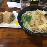 うどん人生 たもん - ごぼう天うどん&かしわおにぎり