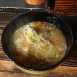 Tachinomidokoro Torigen - 2019年9月　もつ煮　300円