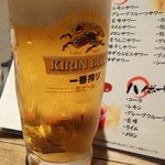 Kuemon - 飲み放題メニューから一番搾り通常490円