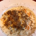 （食）ましか - トリュフ風味のタヤリン　あさりバタークリームソースのパスタ