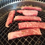 炭火焼肉やまがき - 一気に焼く