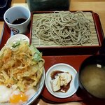 十割蕎麦 千花庵 - かきあげ丼定食（2019.9）