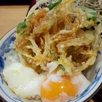 十割蕎麦 千花庵 - かきあげ丼（アップ）（2019.9）