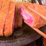 牛かつ 壱弐参 - 牛かつ麦飯セット(二枚乗せ)260g　2100円