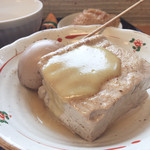 ふる里うどん  - 毎回チャレンジするおでんの豆腐
      本日は崩れず全て健在