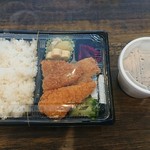 きよはらキッチン - ミックスフライ弁当、味噌汁