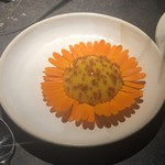 noma - elderflower mousse and seabuckthorn