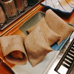 海鮮もんじゃ 片岡 - シューアイスあんこ巻き